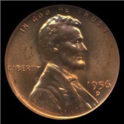 1956D US Lincoln Cent Gem+ MS66 Red NGC (COI-4170)