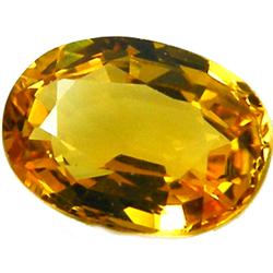 0.91ct RARE  Clean Yellow Gold Natural Sapphire Oval. VS (GEM-8141)