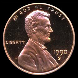 1990S US Lincoln Proof Cent Coin Graded PR70 DCAM Red (COI-4186)