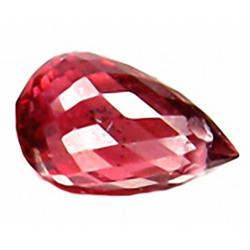 1.25ct RARE Glistening Briolette Red Rhodolite Garnet VVS RETAIL $650 (GEM-4992A)