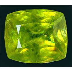 7.07ct RARE Natural Intense Green Titanium Sphene Red Spark VS (GEM-8203)