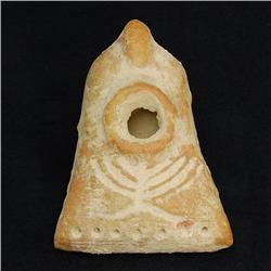 Rare Ancient Holy Land Judean Menorah Oil Lamp 2000 Y/O  (ANT-756)