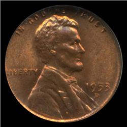 1953D Lincoln Cent Coin GEM Graded MS69 RED (COI-4228)