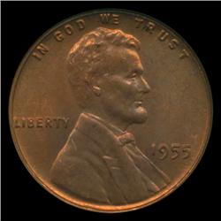 1955 Lincoln Cent Coin GEM Graded MS68 RED (COI-4234)