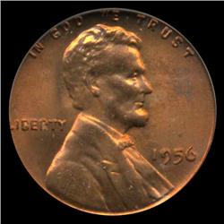 1956 US Lincoln Cent Coin Graded MS67 Red (COI-4238)
