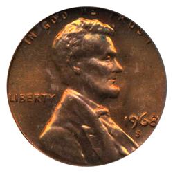 1968S US Lincoln Cent Coin Graded MS67 Red (COI-4263)