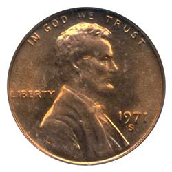 1971S US Lincoln Cent Coin Graded MS67 Red (COI-4270)