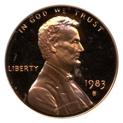 1983S PROOF Lincoln Cent Coin Graded PR70 DCAM Red (COI-4285)