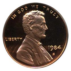 1984S PROOF Lincoln Cent Coin Graded PCGS PR69 DCAM Red (COI-4286)