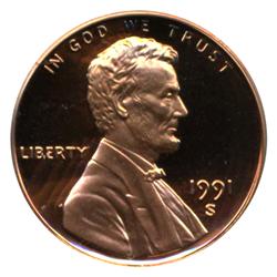 1991S PROOF Lincoln Cent Coin Graded PR70 DCAM Red (COI-4295)