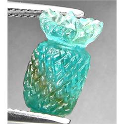 6.18ct Briolette Hand Carved Blue Green Apatite VS (GEM-8805)