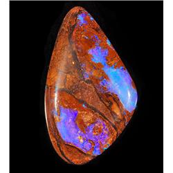 40.21ct Brilliant Violet-Blue Crystal Boulder Opal Wow  (GEM-9188)