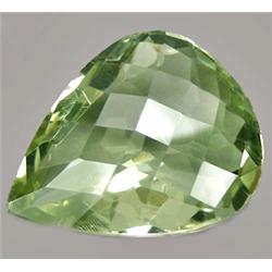 22.20ct Deluxe Pear Checkerboard  Green Amethyst FLAWLESS (GEM-9273)