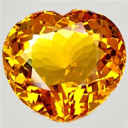 21.05ct  Attractive Heart Madeira Citrine FLAWLESS (GEM-9281)