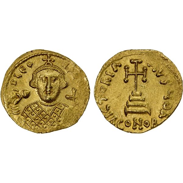 Leonightius BYZANTINE EMPIRE: Leontius, 695-698, AV solidus (4.44g), Constantinople ...