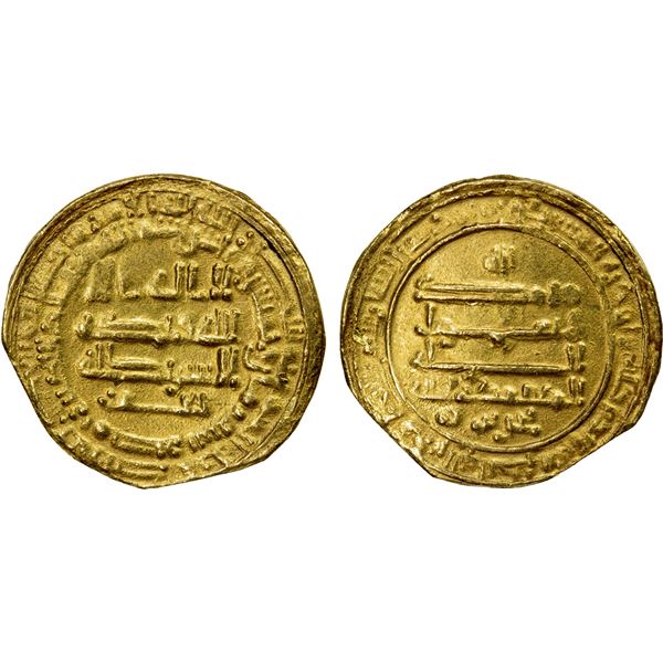 ABBASID: al-Mu'tamid, 870-892, AV dinar (3.96g), Misr, AH258, VF-EF