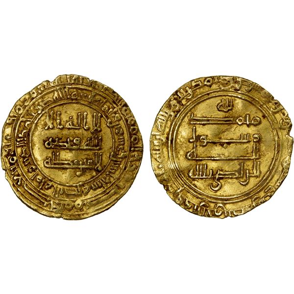 ABBASID: al-Radi, 934-940, AV dinar (4.24g), Mah al-Basra (= Nihawand), AH322, bold VF