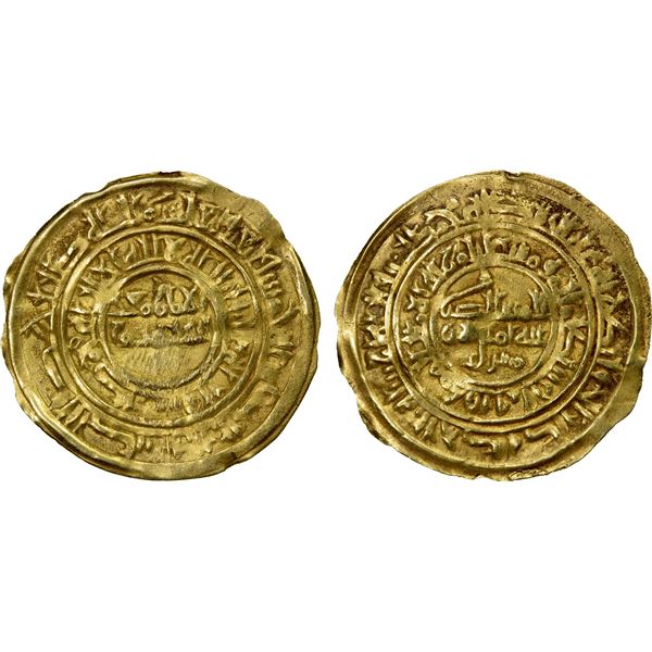 SULAYHID: 'Ali b. Muhammad, 1047-1081, AV dinar (2.42g), Zabid, AH445, VF