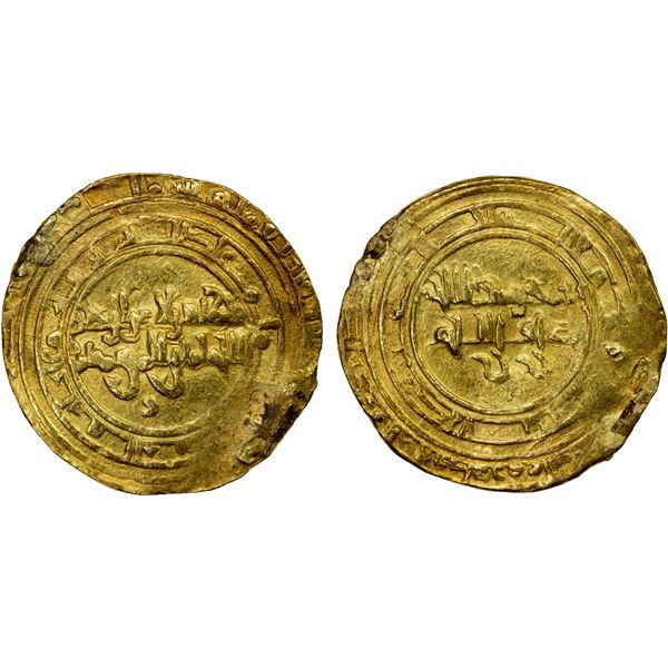 EAST AFRICA: FATIMID: al-Zahir, 1021-1036, AV dinar (4.09g) (al-Mahdiya), AH4(15?), VF