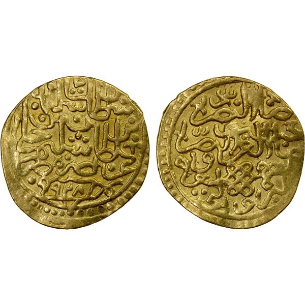 OTTOMAN EMPIRE: Süleyman I, 1520-1566, AV sultani (3.40g), Misr, AH928, bold VF