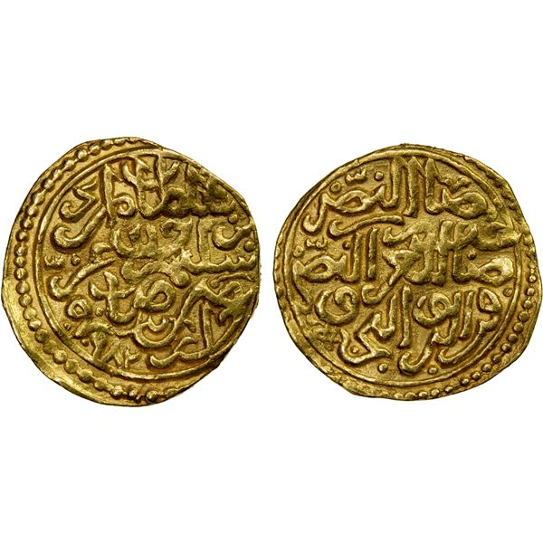 OTTOMAN EMPIRE: Murad III, 1574-1595, AV sultani (3.38g), Jaza'ir (Cezayir), AH982, VF