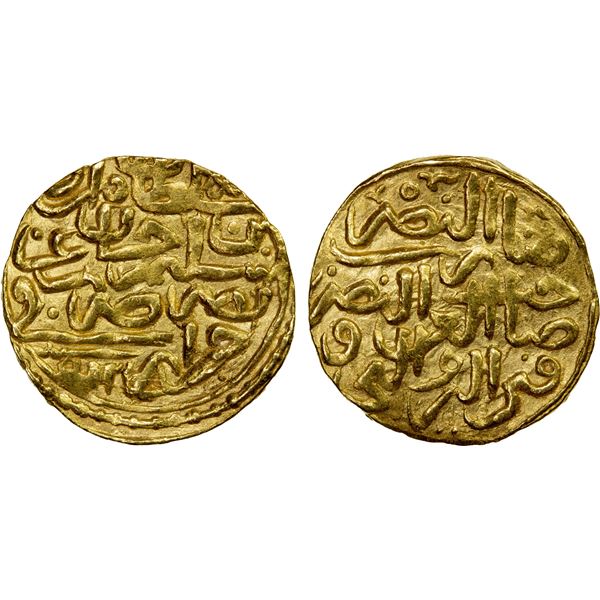 OTTOMAN EMPIRE: Murad III, 1574-1595, AV sultani (3.52g), Jaza'ir (Cezayir), AH982, VF