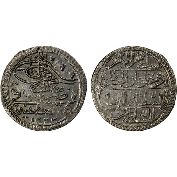 TURKEY: Mustafa IV, 1807-1808, AR 5 para (1.46g), Kostantiniye, AH1222 year 1, Unc