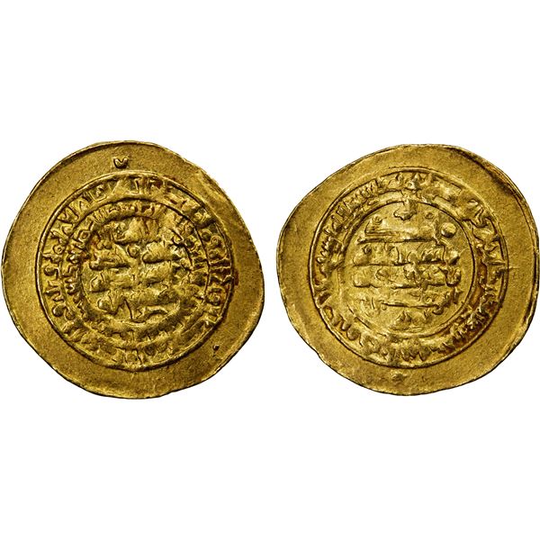 BUWAYHID: Rukn al-Dawla al-Hasan, ca. 943-944, AV dinar (3.84g), al-Muhammadiya, AH348, VF