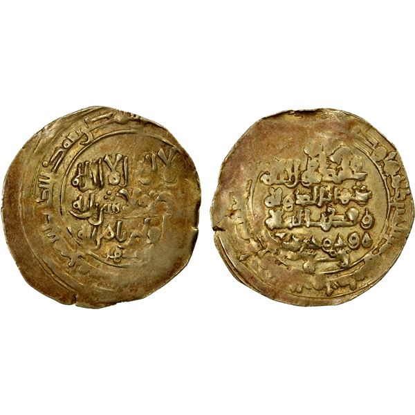 GHAZNAVID: Mawdud, 1041-1048, slightly pale AV dinar (3.21g), Herat, AH(433), VF