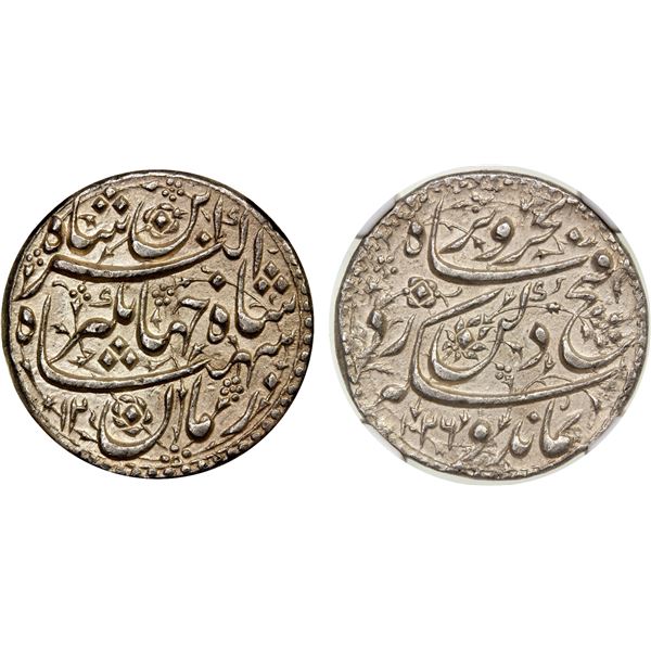 MUGHAL: Jahangir, 1605-1628, AR rupee (11.44g), Mandu, AH1026 year 12, NGC graded AU55