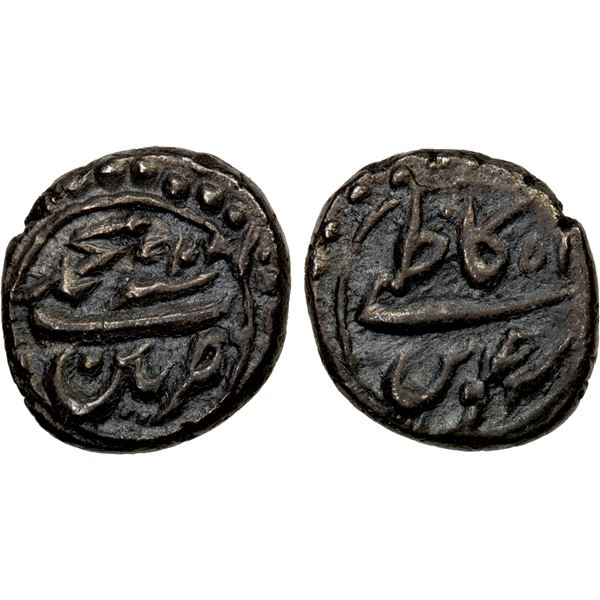 MYSORE: Tipu Sultan, 1782-1799, AR 1/16 rupee (kazimi) (0.68g), Patan, AH1225 year 15, VF-EF