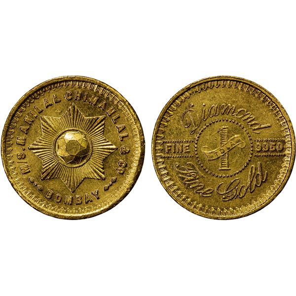 INDIA: M/S. Manilal Chimanlal & Co, AV tola (11.65g), Bombay, ND, Unc