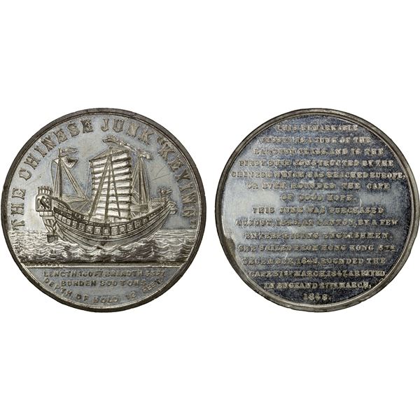 CHINA: Empire, white metal medal, 1848, Unc
