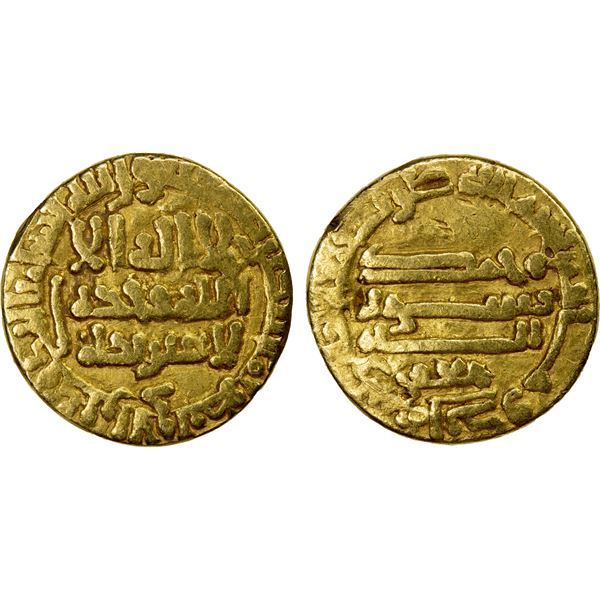 ABBASID: al-Rashid, 786-809, AV dinar (3.94g), NM (Egypt), AH181, VG
