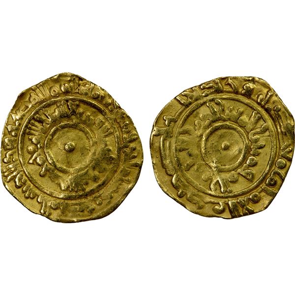 FATIMID: al-Mu'izz, 953-975, AV 1/4 dinar (0.94g), al-Mansuriya, AH361, VF
