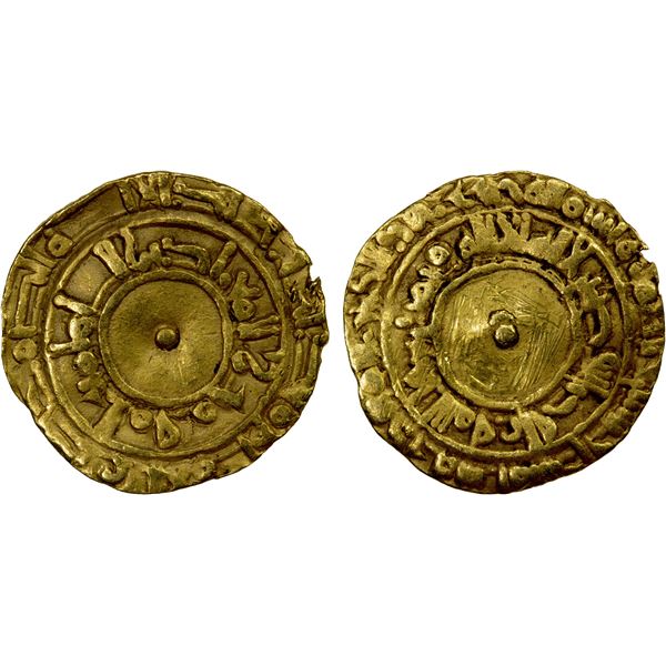 FATIMID: al-Mu'izz, 953-975, AV 1/4 dinar (0.97g), al-Mahdiya, AH361, VF