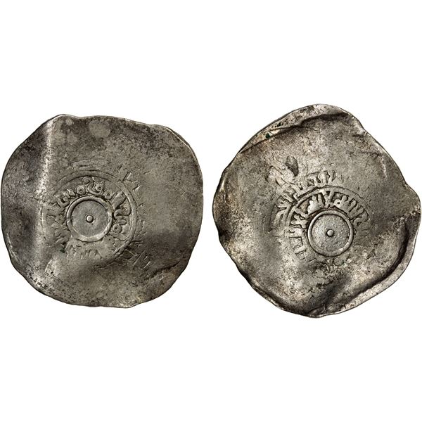 FATIMID: al-Mu'izz, 953-975, AR broad dirham (3.49g), MM, DM, very crude VF