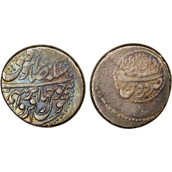 AFSHARID: Ibrahim, after coronation, 1748-1749, AR 12 shahi (13.92g), Qazwin, AH1162, VF