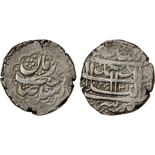 DURRANI: Uncertain Ruler, 1825, BI rupee (10.19g), Ahmadshahi (= Qandahar), AH1241, VF-EF