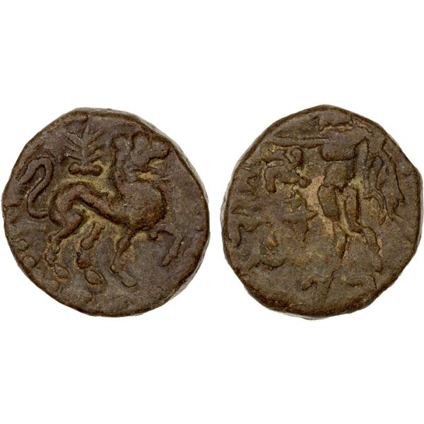 MATHURA: Rajuvula, ca. 58-12 BC, lead unit (6.74g), VF