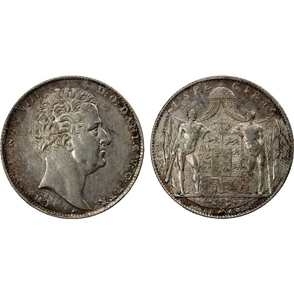 DENMARK: Christian VIII, 1839-1848, AR speciedaler, Copenhagen, 1840(h), EF