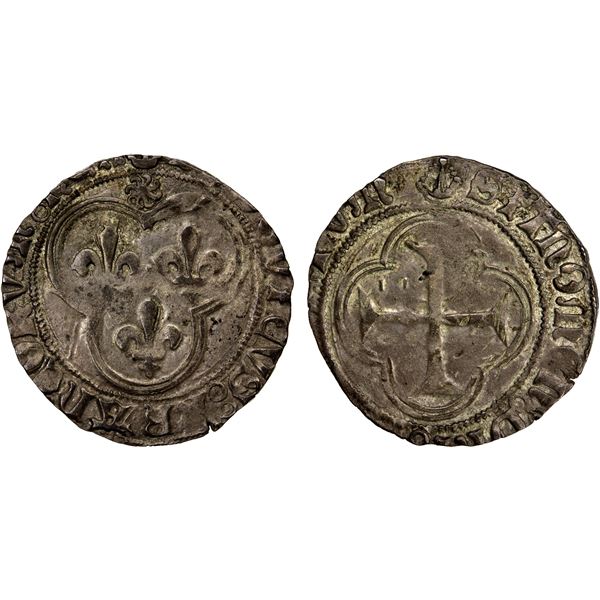 FRANCE: Louis XI, 1461-1683, AR blanc au soleil (2.87g), ND (1475), VF-EF