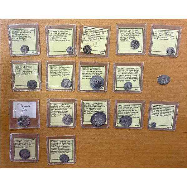 ISLAMIC: LOT of 17 silver coins