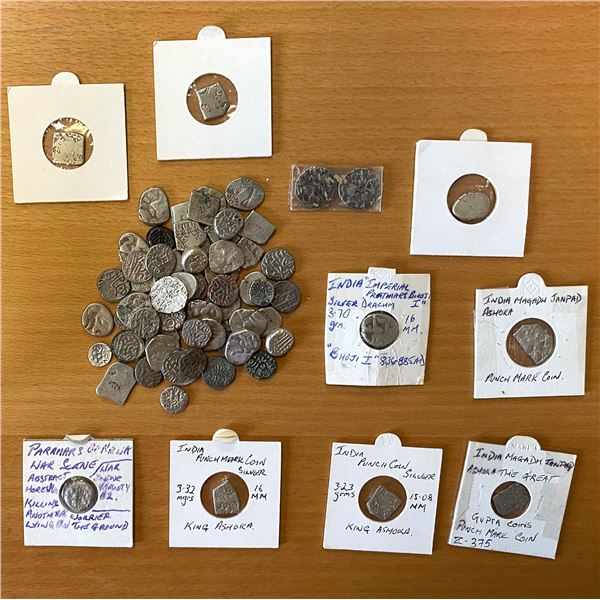 ANCIENT INDIA: LOT of 68 coins