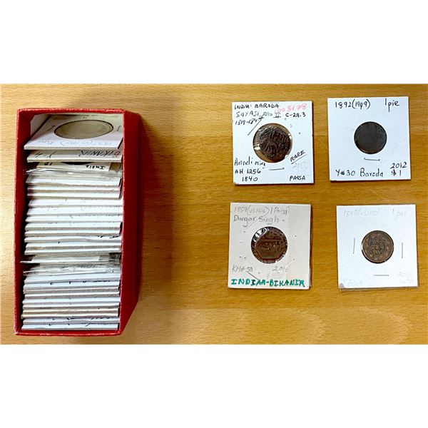 INDIAN STATES: LOT of 30 coins