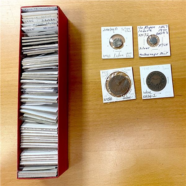 INDIAN STATES: LOT of 67 coins