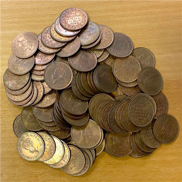 BRITISH INDIA: LOT of 120 coins