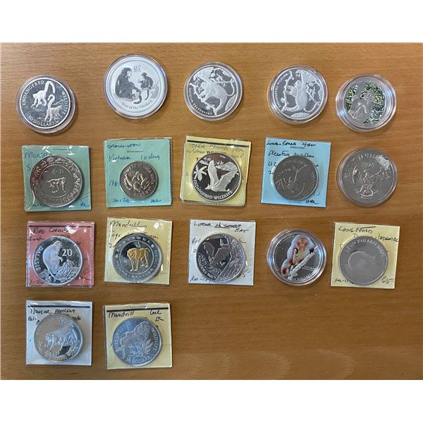 WORLDWIDE: LOT of 17 coins