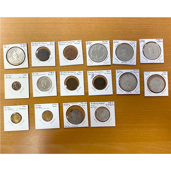 WORLDWIDE: LOT of 16 coins