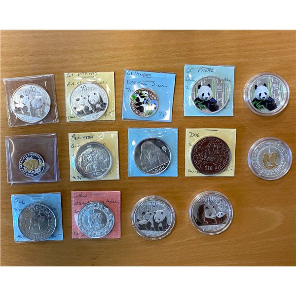 WORLDWIDE: LOT of 13 coins and 1 medal